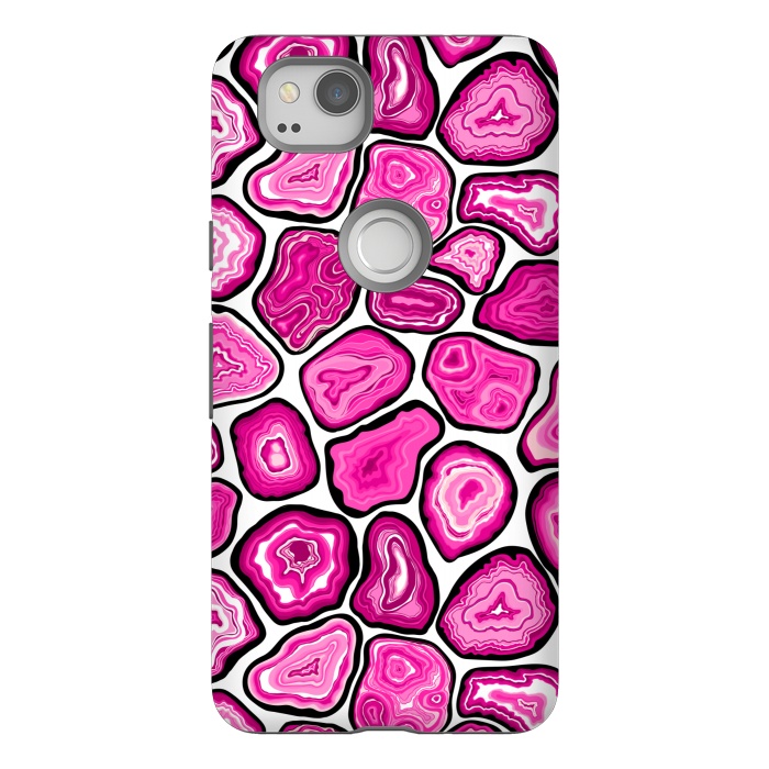 Pixel 2 StrongFit Pink agate slices by Katerina Kirilova