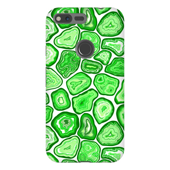 Pixel XL StrongFit Green agate pattern by Katerina Kirilova