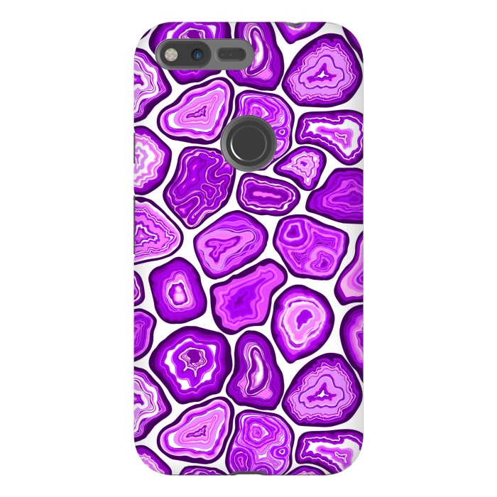 Pixel XL StrongFit Purple agate slices by Katerina Kirilova