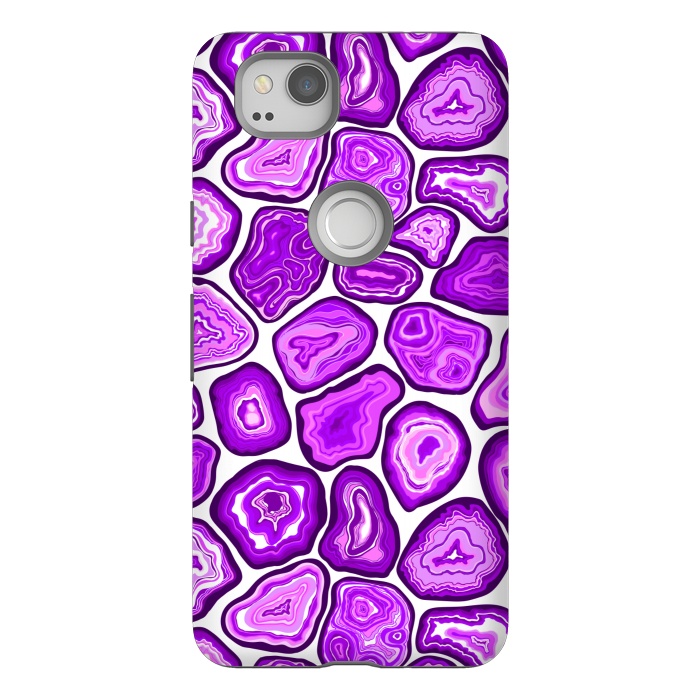 Pixel 2 StrongFit Purple agate slices by Katerina Kirilova