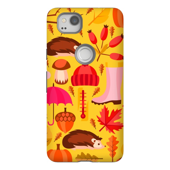 Pixel 2 StrongFit Autumn Animals And Fruits by ArtsCase