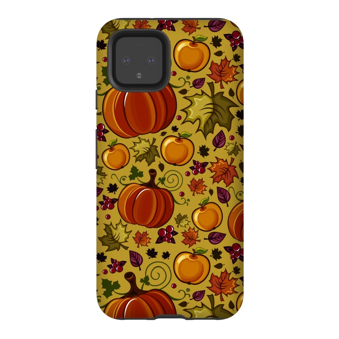 Pixel 4 StrongFit Pumpkin, Autumn Rich Pumpkin by ArtsCase