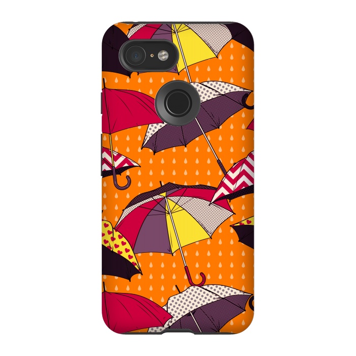 Pixel 3 StrongFit Beautiful Umbrellas For Autumn by ArtsCase