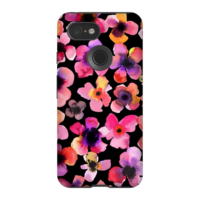 Pixel 3 StrongFit Happy Sweet Flowers by Ninola Design