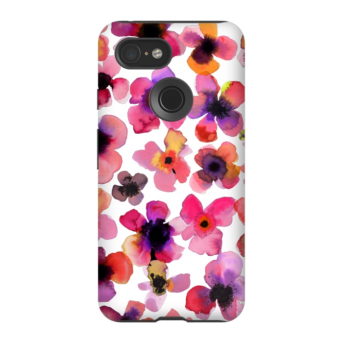 Pixel 3 StrongFit Happy Sweet Vibrant Flowers by Ninola Design