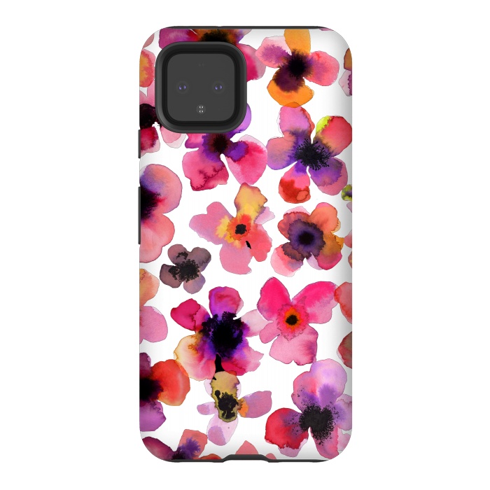Pixel 4 StrongFit Happy Sweet Vibrant Flowers by Ninola Design