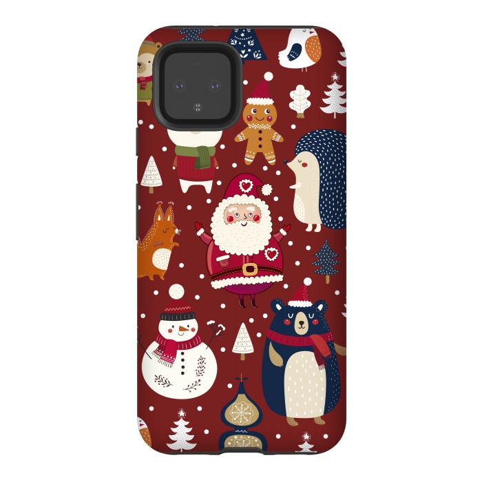 Pixel 4 StrongFit Christmas Characters by ArtsCase
