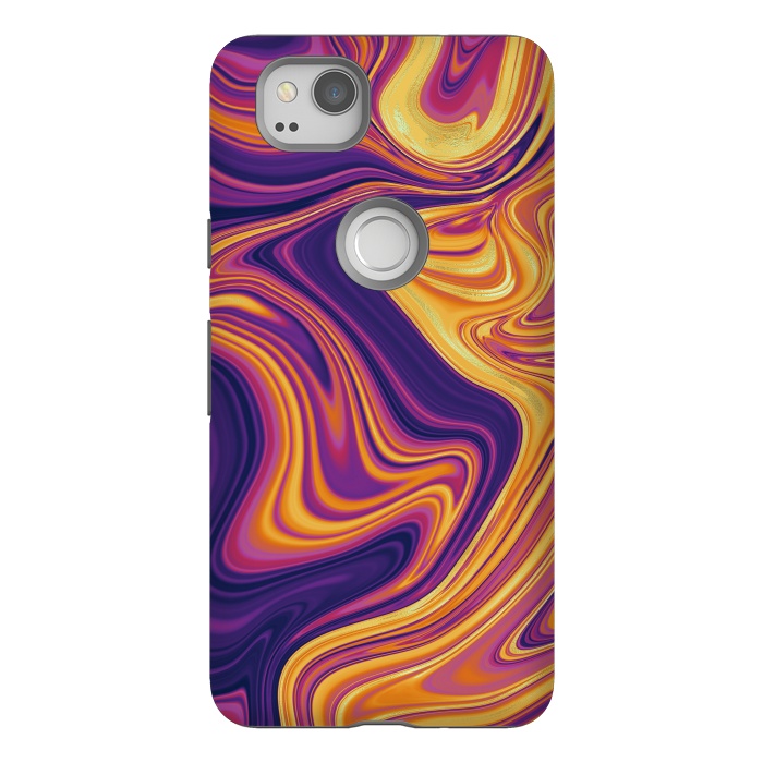 Pixel 2 StrongFit Fluid marbling with Swirls by ArtsCase