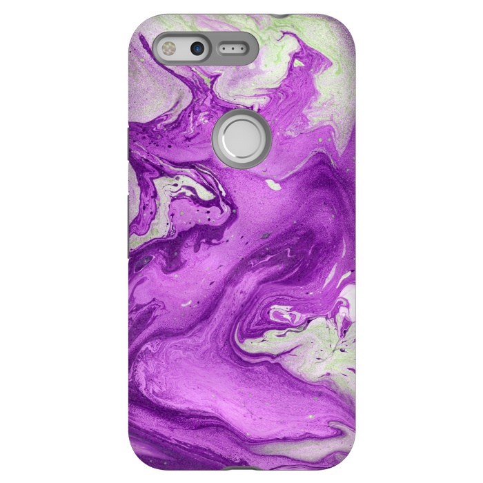 Pixel StrongFit Hand painted marble design Violet and beige by ArtsCase