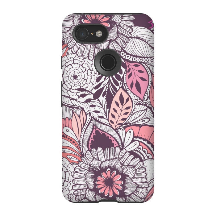Pixel 3 StrongFit WildFlorals  by Rose Halsey