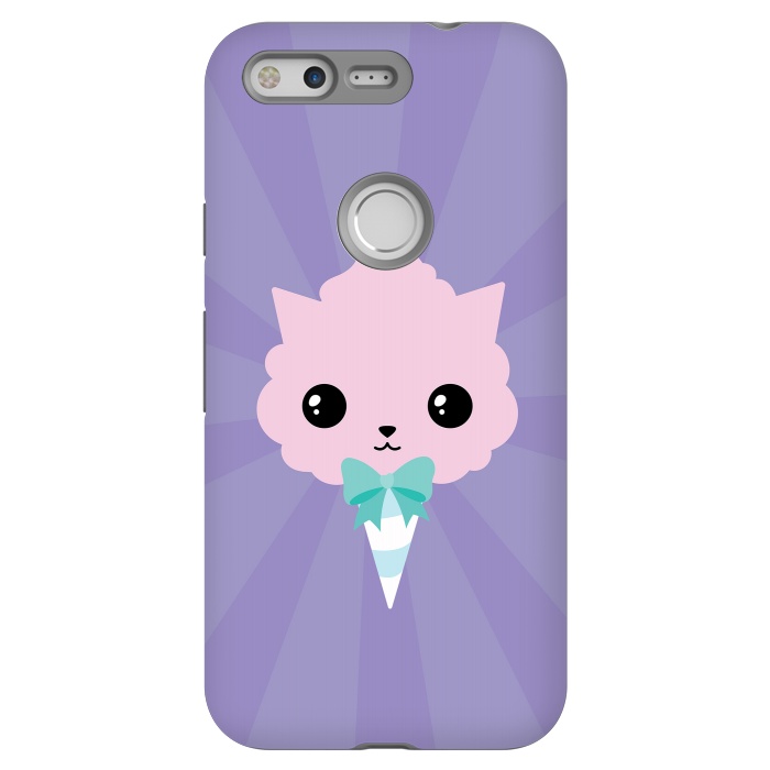 Pixel StrongFit Cotton candy cat by Laura Nagel