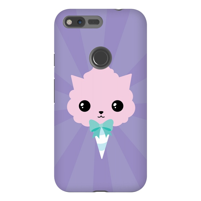 Pixel XL StrongFit Cotton candy cat by Laura Nagel