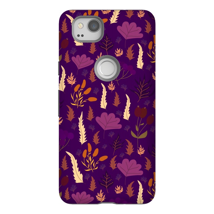 Pixel 2 StrongFit purple autumn flowers fall from the sky by ArtsCase