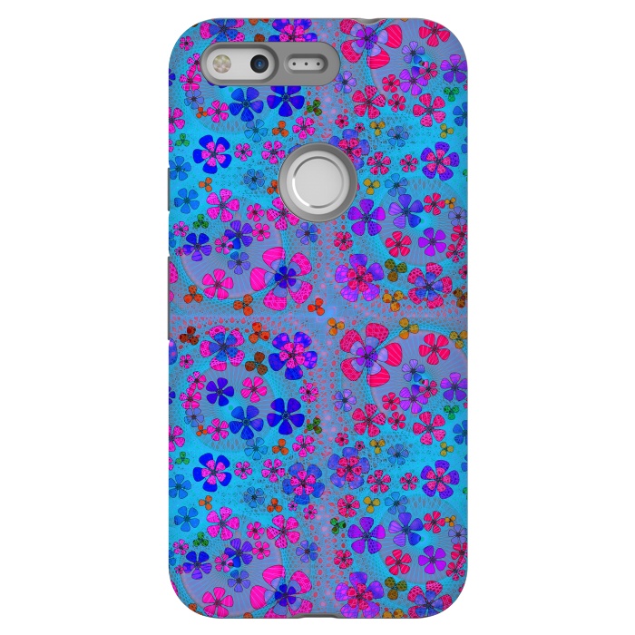 Pixel StrongFit psychedelic flowers in summer by ArtsCase
