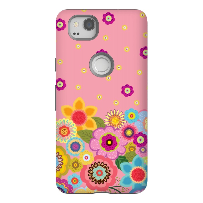 Pixel 2 StrongFit assorted spring flowers by ArtsCase