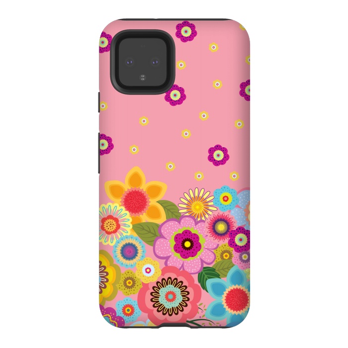 Pixel 4 StrongFit assorted spring flowers by ArtsCase
