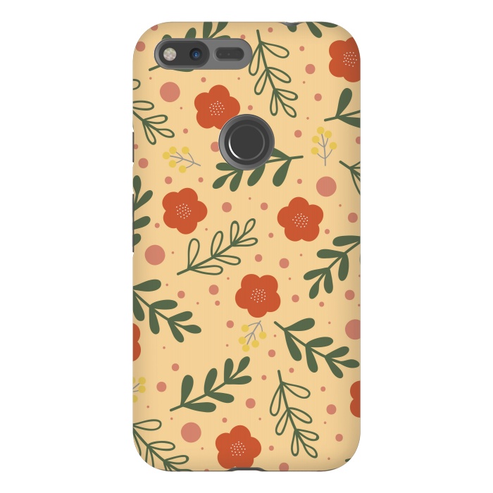 Pixel XL StrongFit orange flowers for october by ArtsCase