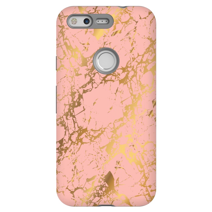 Pixel StrongFit Salmon with golden details by ArtsCase