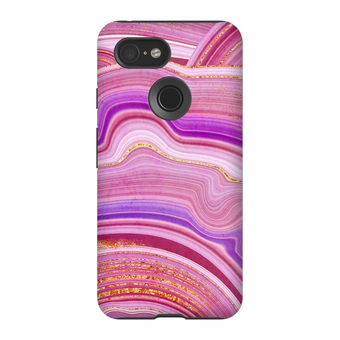 Pixel 3 StrongFit Marble Design fake stone textures, painted artificial marbled by ArtsCase