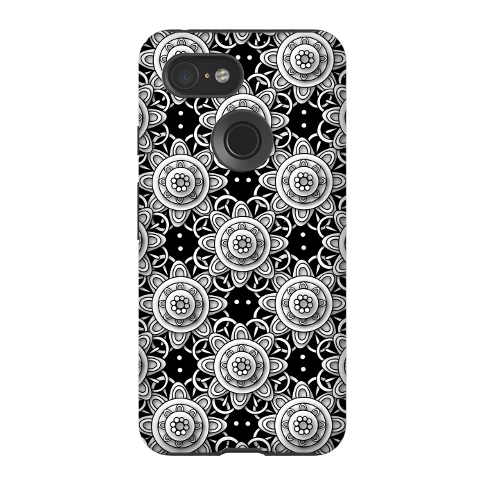 Pixel 3 StrongFit Lace Flowers by Shelly Bremmer