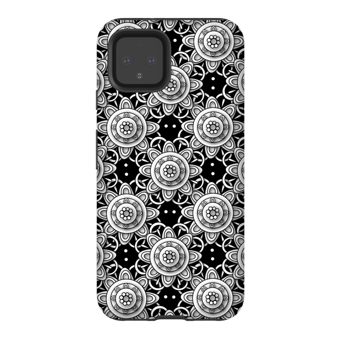 Pixel 4 StrongFit Lace Flowers by Shelly Bremmer