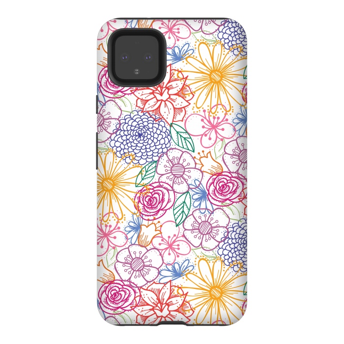 Pixel 4XL StrongFit Summer Bright Floral by TracyLucy Designs