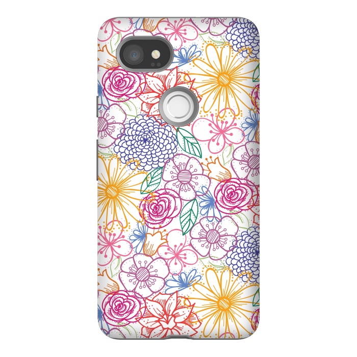 Pixel 2XL StrongFit Summer Bright Floral by TracyLucy Designs