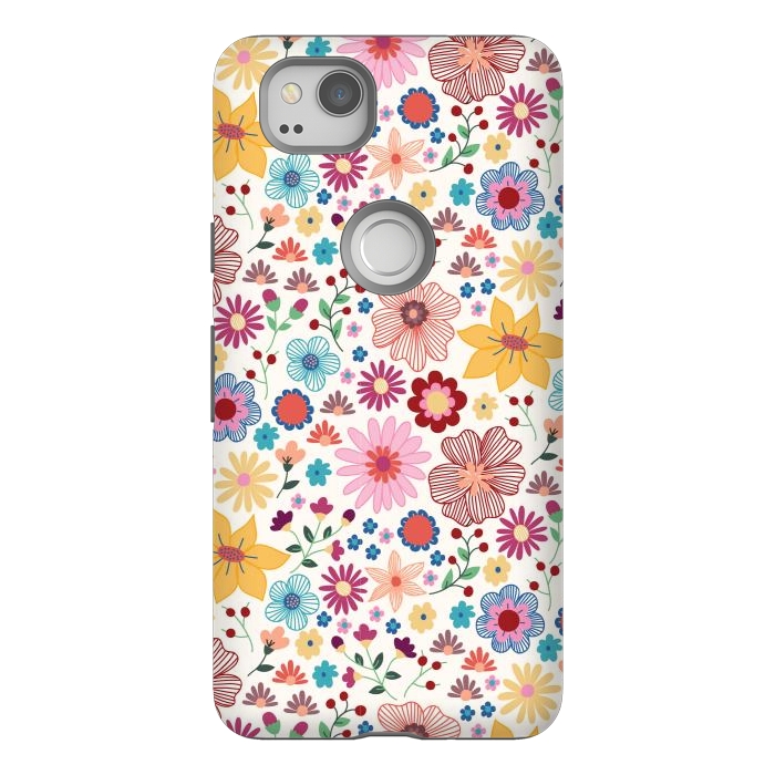 Pixel 2 StrongFit Springtime Wild Bloom by TracyLucy Designs