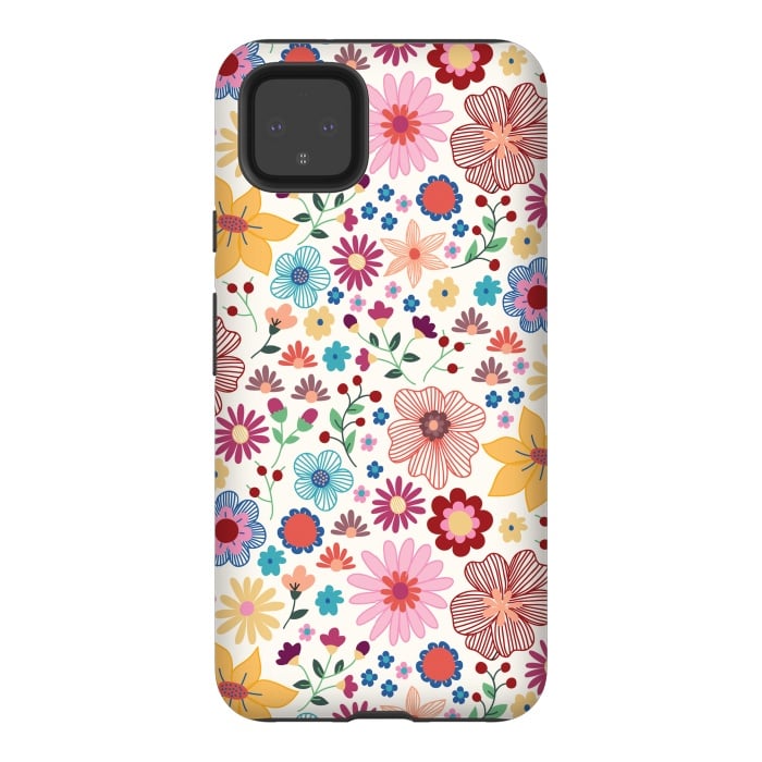 Pixel 4XL StrongFit Springtime Wild Bloom by TracyLucy Designs