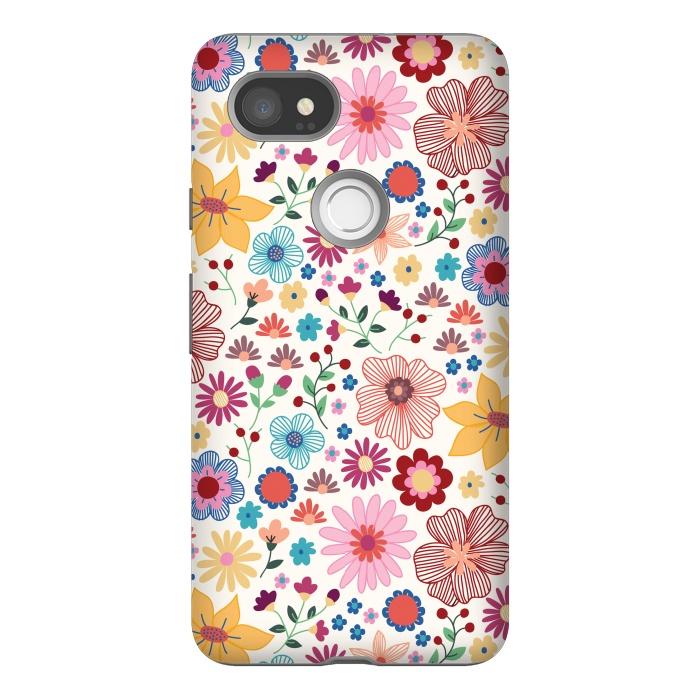 Pixel 2XL StrongFit Springtime Wild Bloom by TracyLucy Designs