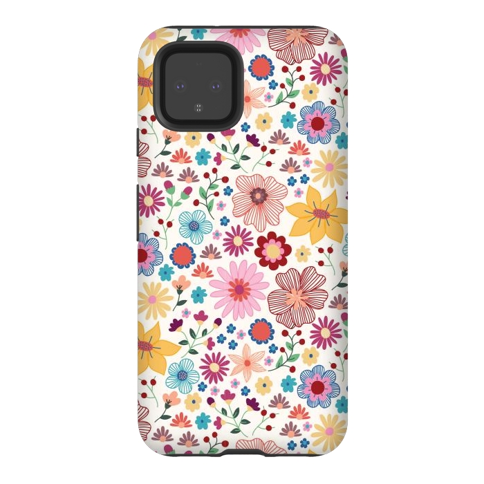 Pixel 4 StrongFit Springtime Wild Bloom by TracyLucy Designs