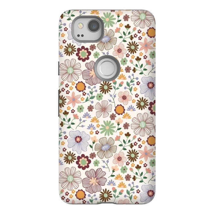 Pixel 2 StrongFit Autumn Wild Bloom by TracyLucy Designs