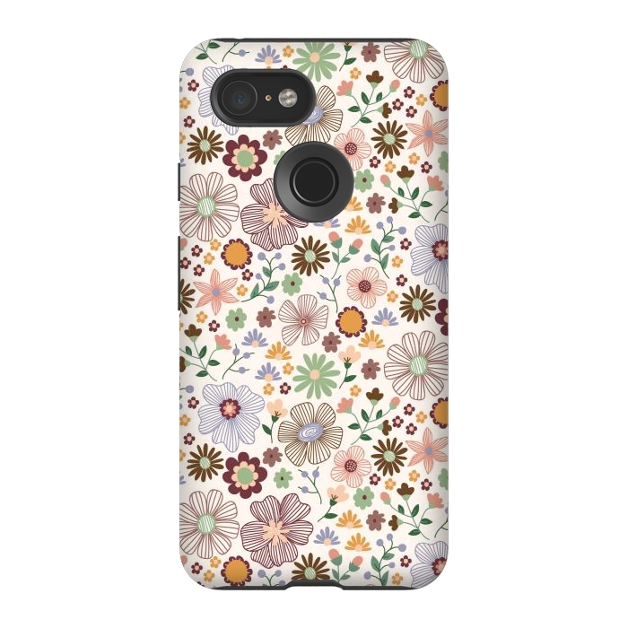 Pixel 3 StrongFit Autumn Wild Bloom by TracyLucy Designs