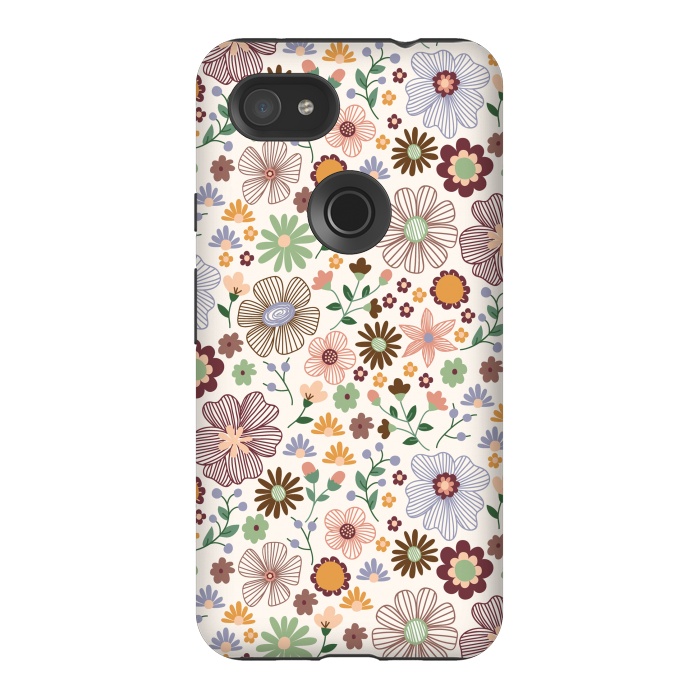 Pixel 3AXL StrongFit Autumn Wild Bloom by TracyLucy Designs