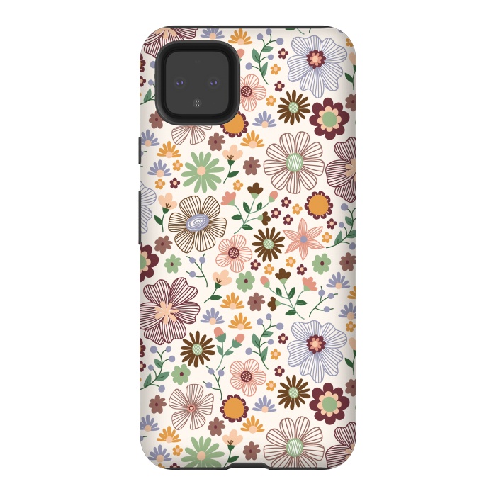 Pixel 4XL StrongFit Autumn Wild Bloom by TracyLucy Designs