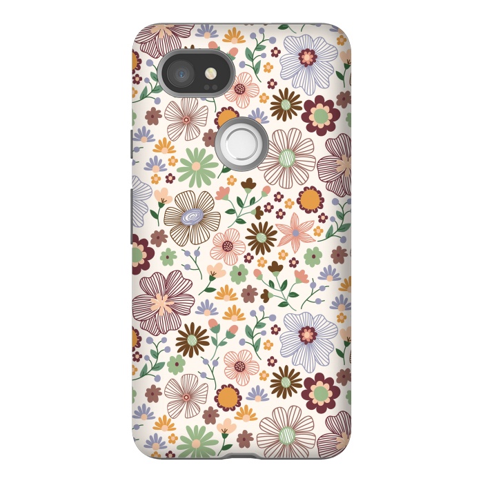 Pixel 2XL StrongFit Autumn Wild Bloom by TracyLucy Designs
