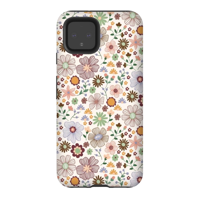 Pixel 4 StrongFit Autumn Wild Bloom by TracyLucy Designs