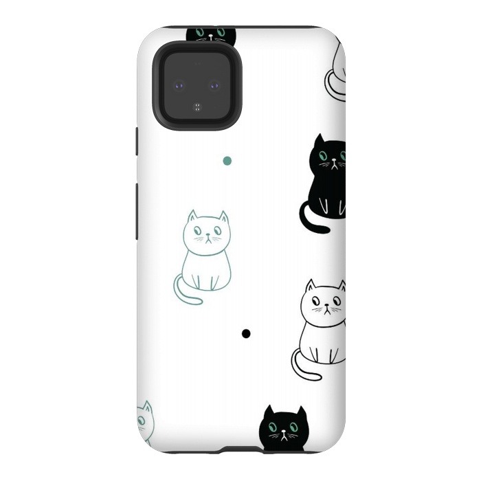 Pixel 4 StrongFit minimal cats by haroulita