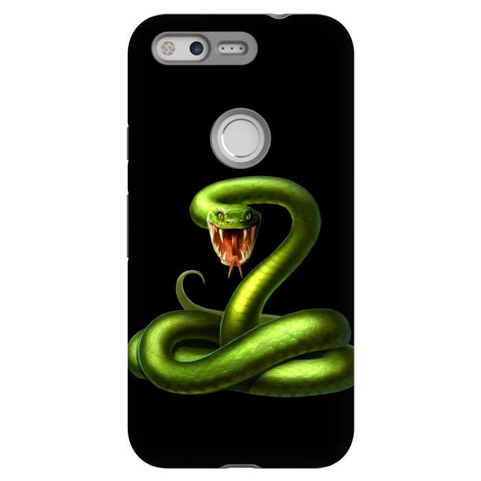 Pixel StrongFit green snake by haroulita
