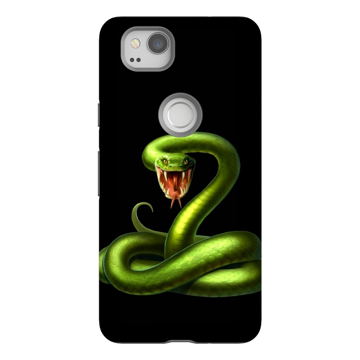 Pixel 2 StrongFit green snake by haroulita