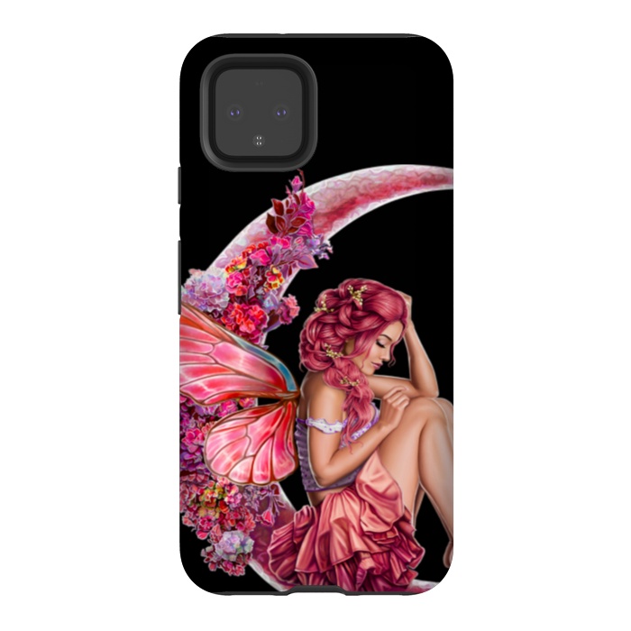 Pixel 4 StrongFit pink moon fairy by haroulita