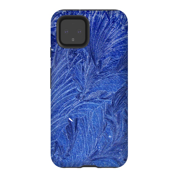 Pixel 4 StrongFit blue shaded leaves by MALLIKA