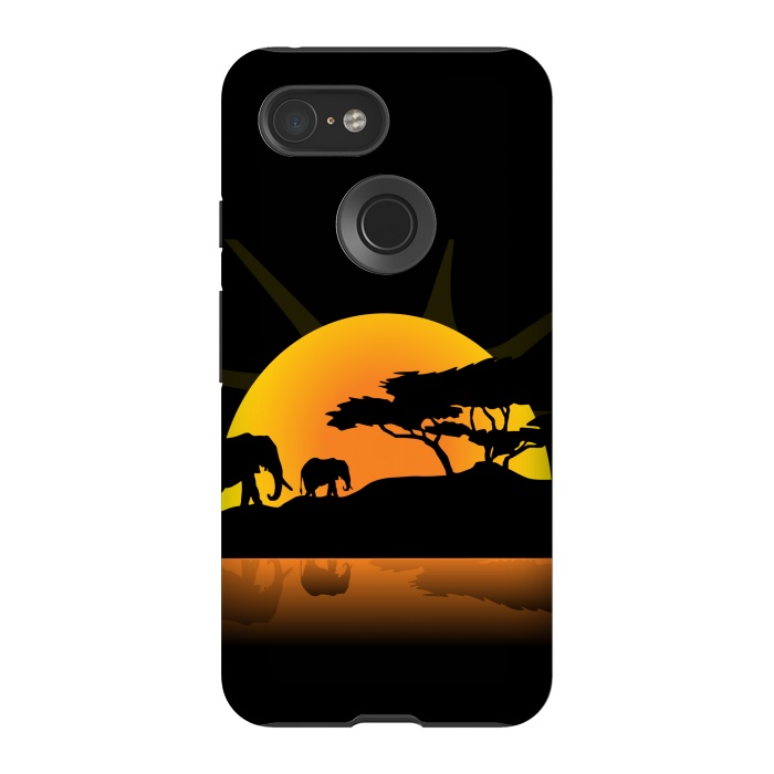 Pixel 3 StrongFit african sunset by haroulita
