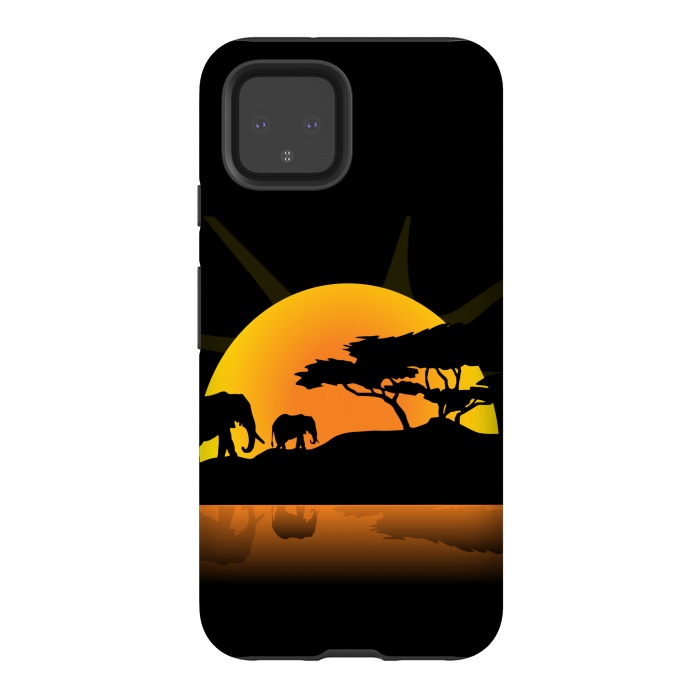 Pixel 4 StrongFit african sunset by haroulita