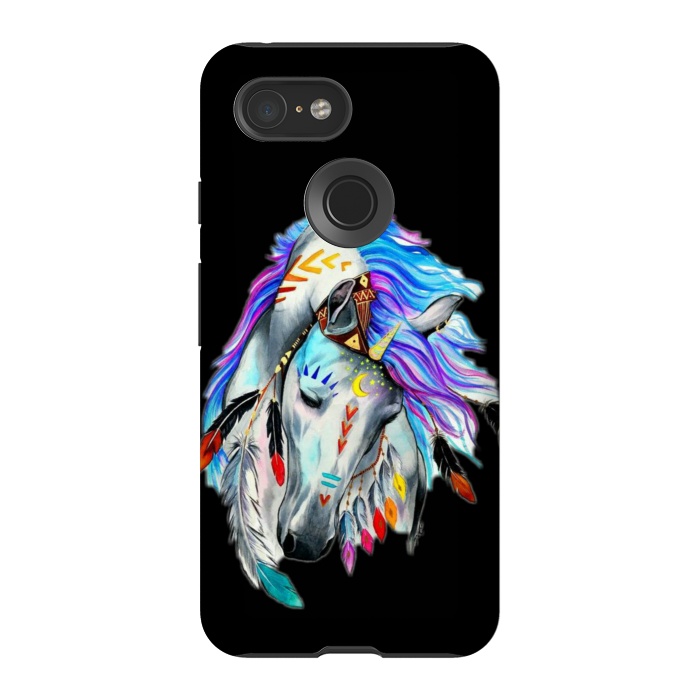 Pixel 3 StrongFit feather horse by haroulita