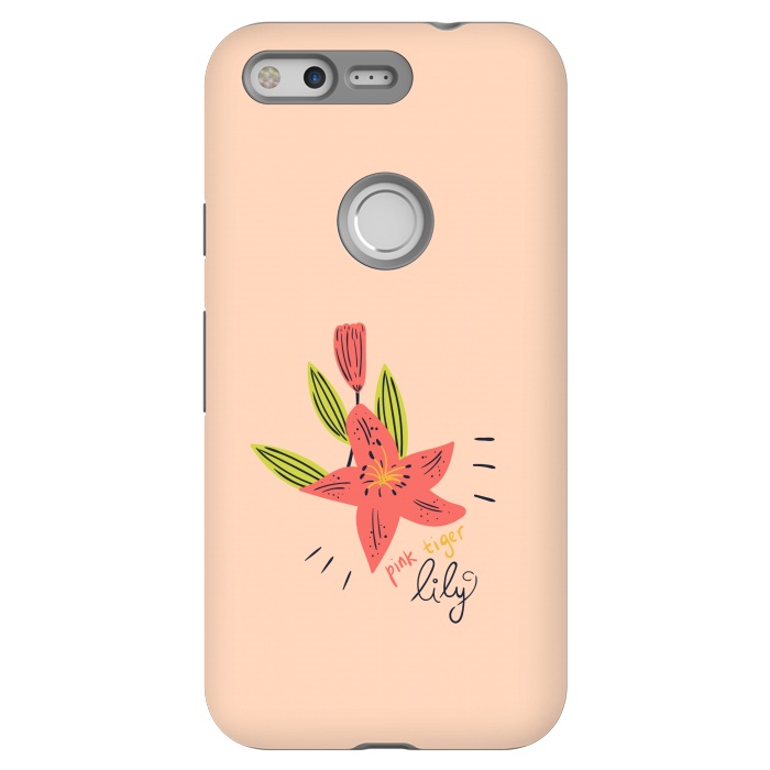 Pixel StrongFit pink tiger lily flowers by Lovi Dianti