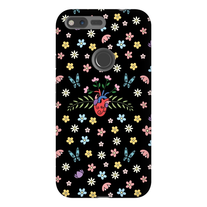 Pixel XL StrongFit Blooming heart by Laura Nagel