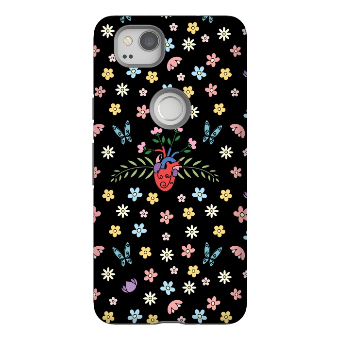 Pixel 2 StrongFit Blooming heart by Laura Nagel