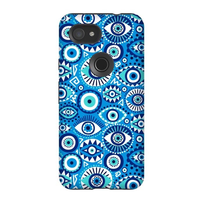 Pixel 3A StrongFit Evil eye by Laura Grant