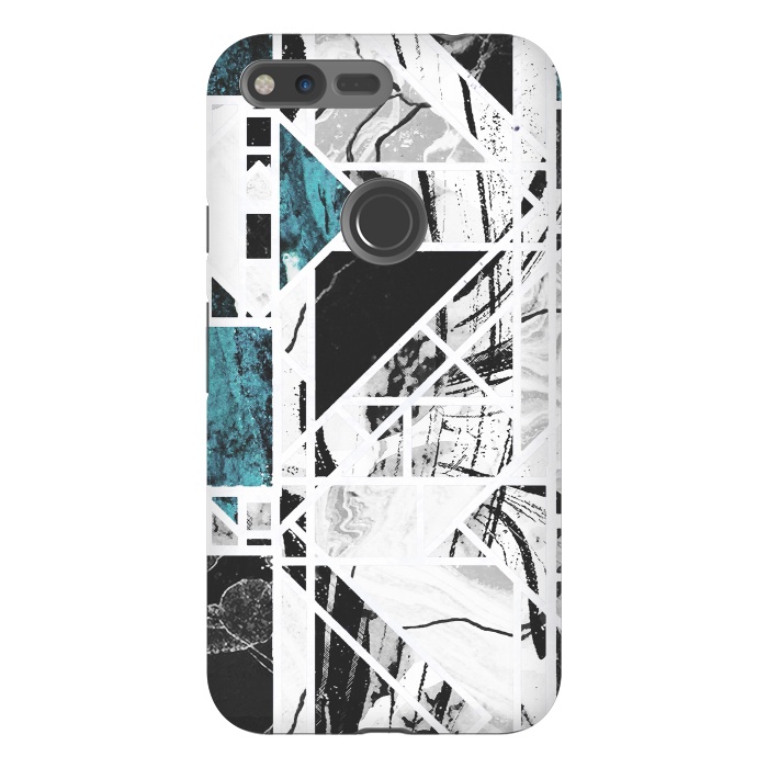 Pixel XL StrongFit Ink brushed marble tiles by Oana 
